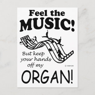 Orgel fühlen die Musik Postkarte