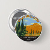 Orgel Pipe Cactus National Monument Arizona Button (Vorne & Hinten)