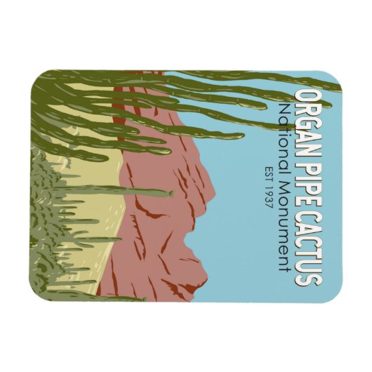 Orgel Pipe Cactus National Monument Arizona Magnet (Horizontal)