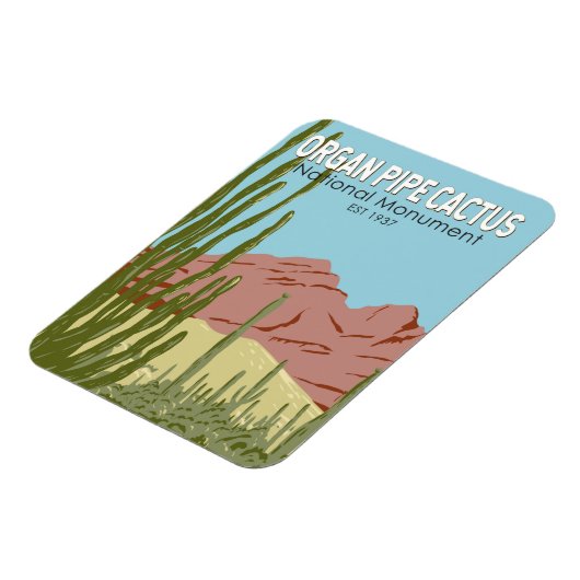Orgel Pipe Cactus National Monument Arizona Magnet (Linke Seite)