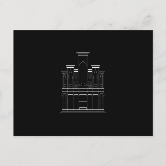 Orgel Postkarte (Vorderseite)