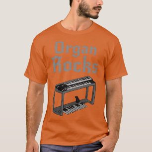 Orgel Rocks Rock Organist Musiker Goth T-Shirt