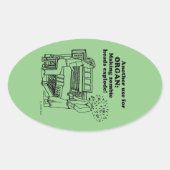 Orgel Zombie Explosion Oval Sticker (Vorderseite)