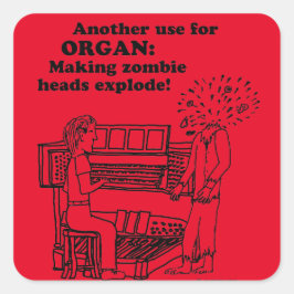 Orgel Zombie Explosion Square Sticker