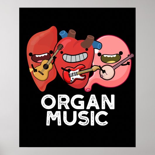 Orgelmusik Funny Anatomy Body Parts Pun Poster (Vorne)