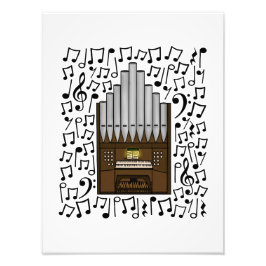 Orgelmusik Organist Musiker Fotodruck