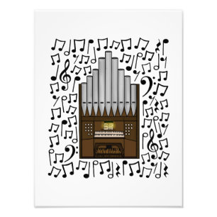 Orgelmusik Organist Musiker Fotodruck