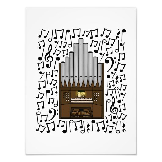 Orgelmusik Organist Musiker Fotodruck (Vorne)