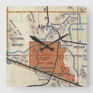 Orgelpfeife Cactus National Monument Quadratische Wanduhr