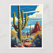 Orgelpfeife Kaktus Arizona Reisebild Postkarte (Vorderseite)