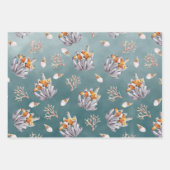 Orgelpfeife Korallenfisch unter einem tiefen Grüne Geschenkpapier Set (Vorderseite)