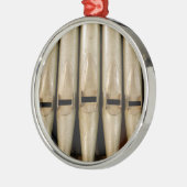 Orgelpfeife-Verzierung Silbernes Ornament (Links)
