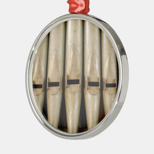 Orgelpfeife-Verzierung Silbernes Ornament (Links)