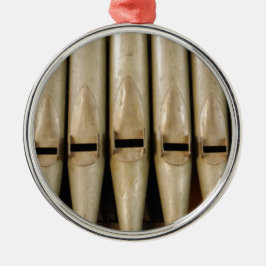 Orgelpfeife-Verzierung Silbernes Ornament