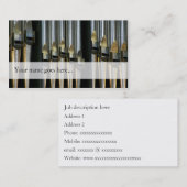 Orgelpfeife-Visitenkarte - silberne Rohre Visitenkarte (Vorne/Hinten)