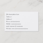 Orgelpfeife-Visitenkarte - silberne Rohre Visitenkarte (Rückseite)