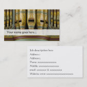 Orgelpfeife-Visitenkarte - verzierte Rohre Visitenkarte (Vorne/Hinten)
