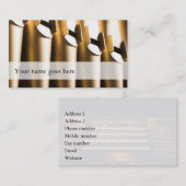 Orgelpfeife-Visitenkarten - golden Visitenkarte (Vorne/Hinten)