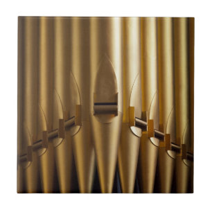 Orgelpfeifen decken oder trivet mit Ziegeln Fliese