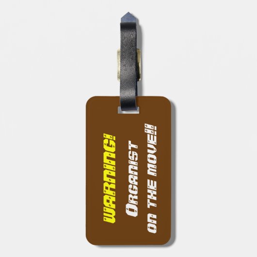 Orgelpfeifen Gepäckanhänger (Rückseite vertikal)