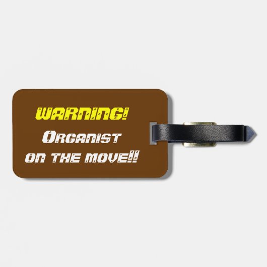 Orgelpfeifen Gepäckanhänger (Rückseite horizontal)