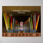 Orgelpfeifen in leuchtenden Farben Poster (Vorne)