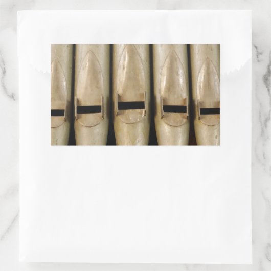 Orgelpfeifen Rechteckiger Aufkleber (Tasche)