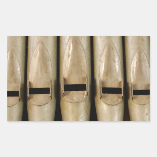 Orgelpfeifen Rechteckiger Aufkleber (Vorderseite)