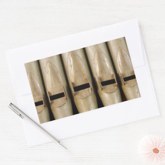 Orgelpfeifen Rechteckiger Aufkleber (Umschlag)