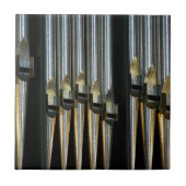 Orgelpfeifen - schlichte Metallrohre Fliese (Vorderseite)