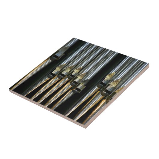 Orgelpfeifen - schlichte Metallrohre Fliese (Seite)