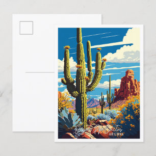 Orgelpfeifenkaktus Arizona Reiseillustration Postkarte