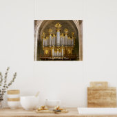 Orgelposter der Kathedrale Montpellier Poster (Küche)