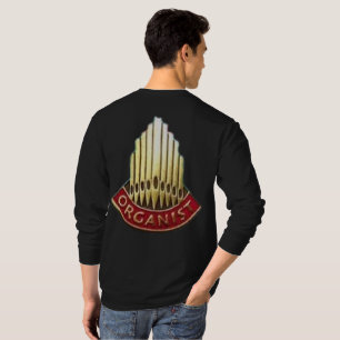 Orgelspieler Front- und Rückseiten-Logo Langarmshi T-Shirt