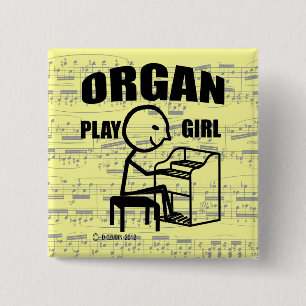 Orgelspielerin Button