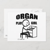 Orgelspielerin Postkarte (Vorne/Hinten)