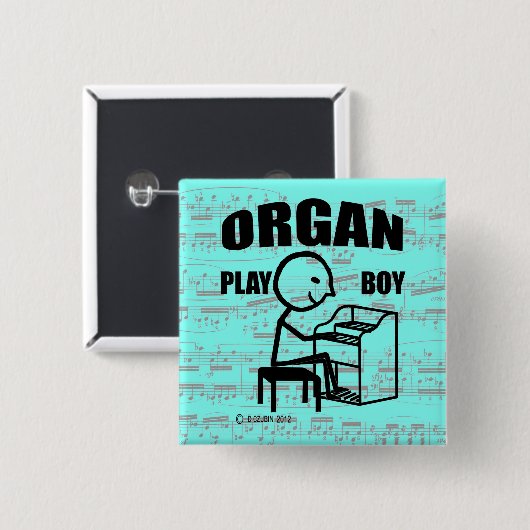Orgelspieljunge Button (Vorne & Hinten)