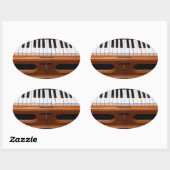 Orgeltastatur Ovaler Aufkleber (Blatt)