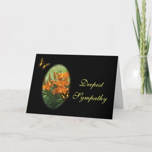 OrgLillies & Swallowtail- customize any occasion Karte (Vorderseite)
