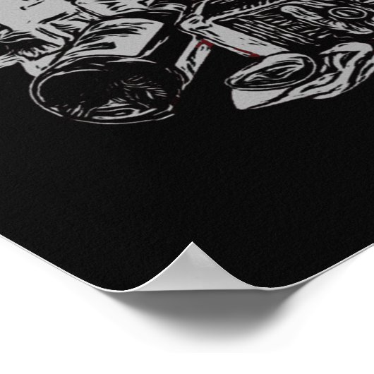 ORGO - Amp, Gitarre und Booze Red Poster (Ecke)