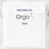 Orgo-Lächelaufkleber Runder Aufkleber (Tasche)