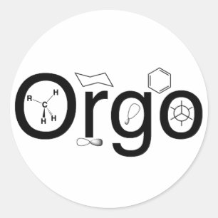 Orgo-Stuhl-Aufkleber Runder Aufkleber