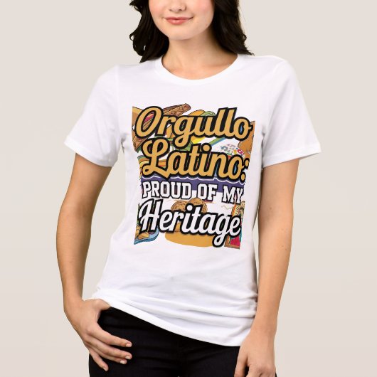 Orgullo Latino: Stolz auf mein Erbe Tri-Blend Shirt (Vorderseite)