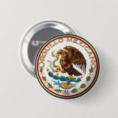 Orgullo Mexicano (Adler aus mexikanischer Flagge) Button (Vorne & Hinten)