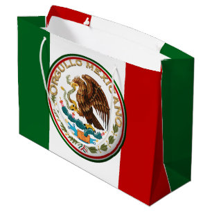 Orgullo Mexicano (Adler aus mexikanischer Flagge) Große Geschenktüte