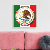Orgullo Mexicano (Adler aus mexikanischer Flagge) Leinwanddruck (Insitu (Wohnzimmer))