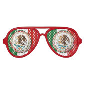 Orgullo Mexicano (Adler aus mexikanischer Flagge) Partybrille (Vorderseite)