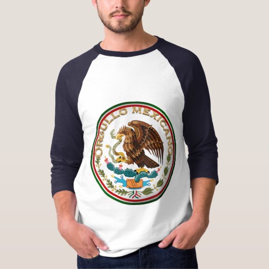 Orgullo Mexicano (Adler aus mexikanischer Flagge) T-Shirt (Vorderseite)