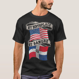 Orgullosamente Dominicano Half Dominikaner Halb Am T-Shirt