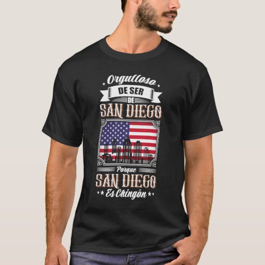 Orgulloso De Ser De San Diego T-Shirt (Vorderseite)